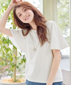 Tiaclasse 【おのののかさん着用】「サマケア」キーネックフレアスリーブトップス