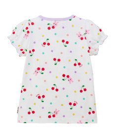 MIKI HOUSE HOT BISCUITS 【80-120cm】キャビット×さくらんぼ 総柄 半袖Tシャツ