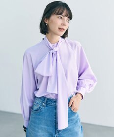 UNFILO 【取り外し可能なボウタイ付き/セレモニー】2WAY ボウタイブラウス