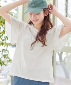 Tiaclasse 【おのののかさん着用】「サマケア」キーネックフレアスリーブトップス