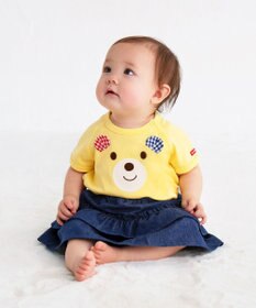 MIKI HOUSE HOT BISCUITS 【70-80cm】 顔ドン ボディシャツ(ロンパース)