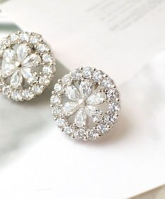 Tiaclasse リッチフラワーサークルピアス