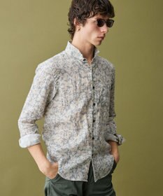 JOSEPH ABBOUD 【イタリア素材・麻100％】ビンテージフラワープリントシャツ