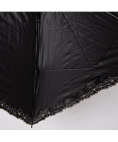 UNBILLION カシュネ cachenez /【晴雨兼用　日傘　UVカット率・遮光率100％生地使用 】PU超軽量プチフラワー刺繍カーボンミニ折りたたみ傘