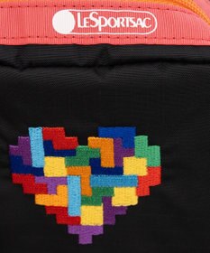 LeSportsac SQUARE COSMETIC/テトリスハートエンブロイダリースクエアコスメティック