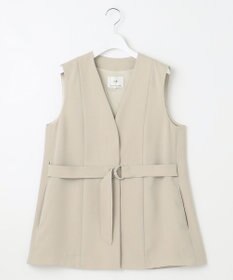 23区 L 【撥水加工/UVカット】キューティクルストレッチツイル ジレ