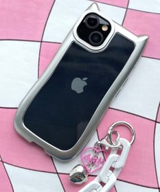 WEGO 猫耳フレームiphoneケース（シルバー）