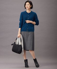 J.PRESS LADIES 【洗える】KNIT BASIC クルーネック カーディガン