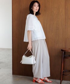 組曲 【先行予約】エンブロイダリーレース5分袖 ブラウス