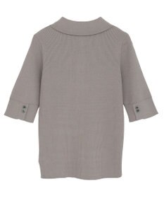 Green Parks ポロ襟5分袖リブニット