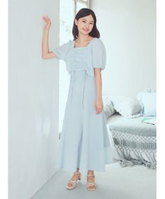 earth music&ecology ＳＥＴ２点パフスリーブブラウス＋キャミワンピース