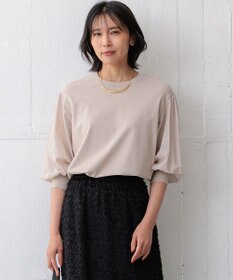 23区 S 【ご好評につきカラー追加/洗える】クロスコンビ パフスリーブ ニット