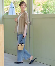 Tiaclasse 【洗える】楊柳バックフリルブルゾン