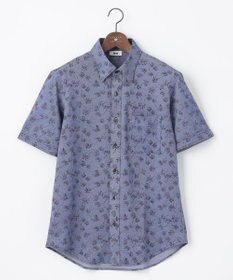 JOSEPH ABBOUD 【吸水速乾】シャンブレープリントジャージシャツ