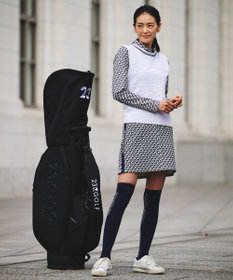 23区GOLF 【WOMEN】【ウォッシャブル】コットンブレンドサイドロゴベスト