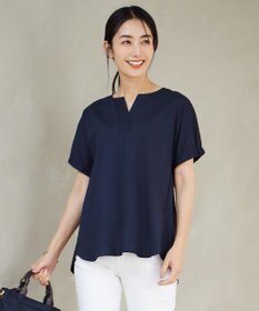 J.PRESS LADIES L 【接触冷感】プレーティングジャージー フレンチスリーブ カットソー