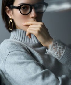 23区 S 【洗える】ナチュラルコットンベア レースレイヤード カットソー