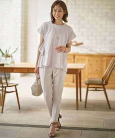 組曲 S 【接触冷感・UVケア】ライトアムンゼンジャージー フリルブラウス