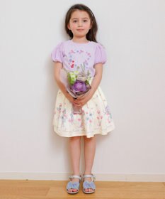 ANY KIDS フラワー 刺繍 Tシャツ