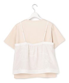 23区 【先行予約】シアーエンブロイダリー キャミソール コンビ Tシャツ