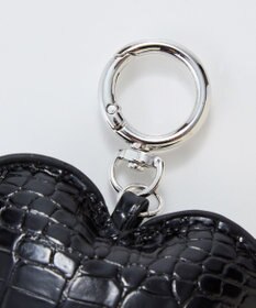 Phoebe ハートレザーバッグチャーム　ブラック