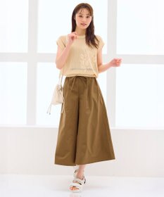 Feroux 【洗える・撥水】レースアップガウチョ