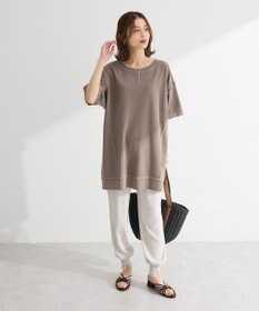 Green Parks ピグメント裏毛切りっぱなしチュニック