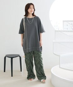 Green Parks ピグメント裏毛切りっぱなしチュニック