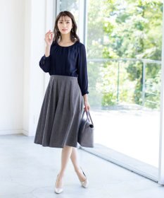 Tiaclasse 【洗える】ブラウスドッキングツイードワンピース