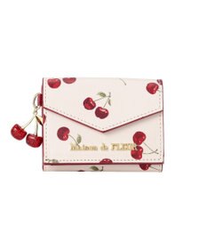 Maison de FLEUR リーフ付きチェリープチウォレット
