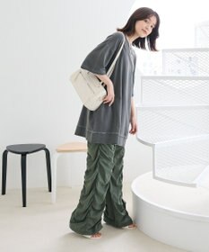 Green Parks ピグメント裏毛切りっぱなしチュニック