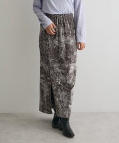 CRAFT STANDARD BOUTIQUE クラッシュベロアサイドスリットスカート