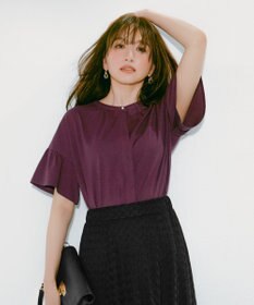 ANY SIS 【UVケア・接触冷感】汗ジミ防止加工カット ブラウス