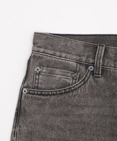 WEGO 【ウエスト調整可】ストレートデニムパンツ