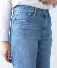 caqu FS linen tapered straight リネンテーパードストレートデニム