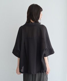 YECCA VECCA 　裾ドロストメッシュシャツ