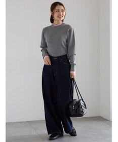 Te chichi 配色レイヤードリブニットプルオーバー