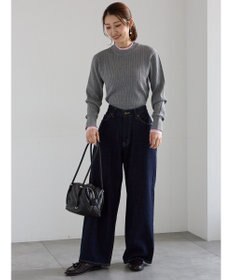 Te chichi 配色レイヤードリブニットプルオーバー