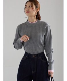 Te chichi 配色レイヤードリブニットプルオーバー