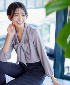 Tiaclasse 【新色追加・洗える】リボンタイブラウス