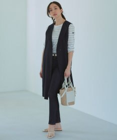 CLASSY.6月号掲載】リネンレーヨンストレッチ ロング ジレ / 23区