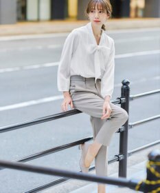 Tiaclasse 【新色追加・洗える】リボンタイブラウス