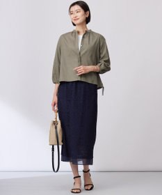 J.PRESS LADIES S 【洗える】ジャカードレース ナロースカート