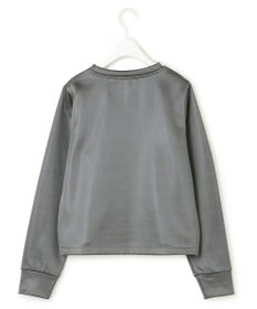 ICB L 【洗える】サテンボンディング クルーネックプルオーバー