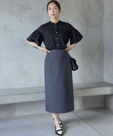 組曲 ギャザースリーブクリア カットソー