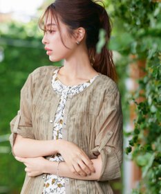 Tiaclasse 【洗える】楊柳バックフリルブルゾン