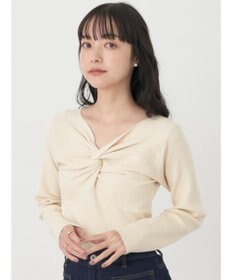 earth music&ecology ツイストリブラメニットプルオーバー