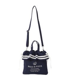 Maison de FLEUR マリンダブルリボン２Ｗａｙトートバッグ