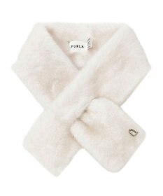 MOONBAT FURLA（フルラ）差し込みファーティペット マフラー アーチロゴ フェイクファー