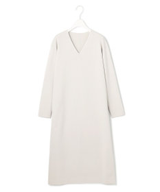 ICB L 【洗える】 シンセティックフルニードル Vネックワンピース